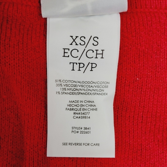 CAbi Firebrick Red Fringe Lightweight Cozy Poncho with Pockets P3115 - Picture 7 of 8